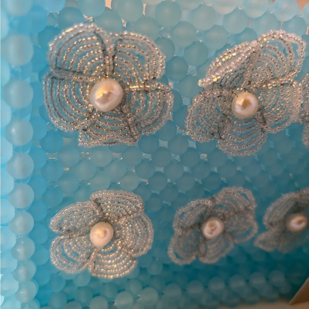 New Passage du vent Beaded Floral Clutch - Picture 3 of 9